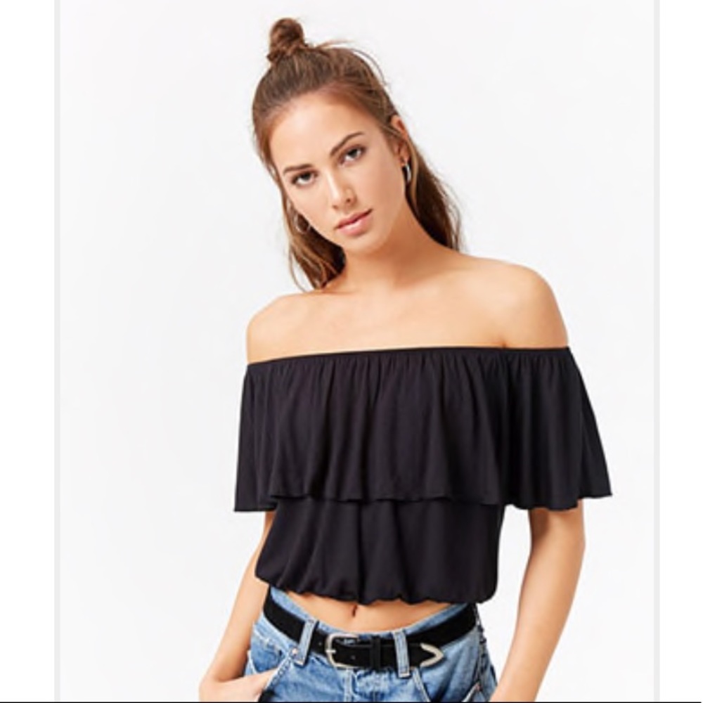 WORN ONCE Flounce Off Shoulder Top